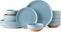 AmorArc Dinnerware Sets for 6, 18 Pieces Ceramic Plates and Bowls Set | Scratch by AmorArc