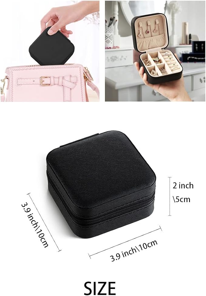 ZPROW Travel Jewelry Case, Mini Portable Jewelry Travel Boxes, Small Jewelry - Image 3