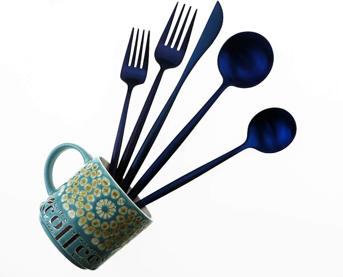 20-Piece 18/10 Stainless Steel Flatware Silverware, Luxury Dinnerware Set - Image 6