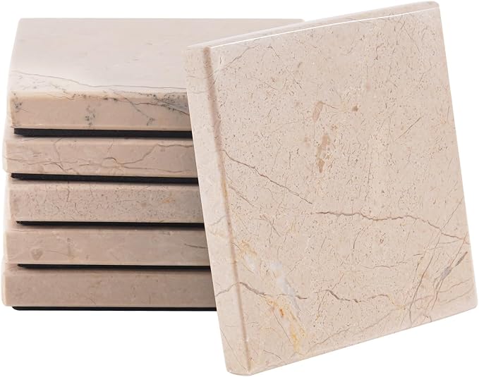 Radicaln Square Marble Coasters Set of 6 by RADICALn