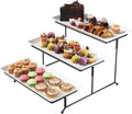 Gibson Elite Gracious Dining 3-Tier Serving Display Stand, Rectangular White by GibsonHomewares