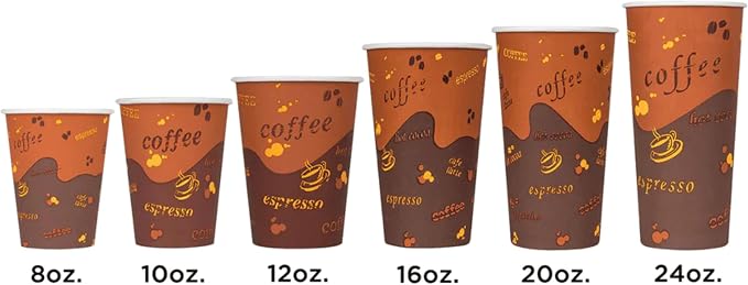 Karat 24 oz Paper Hot Coffee Cups Disposable, Leak-Resistant Double Poly-Lined - Image 6