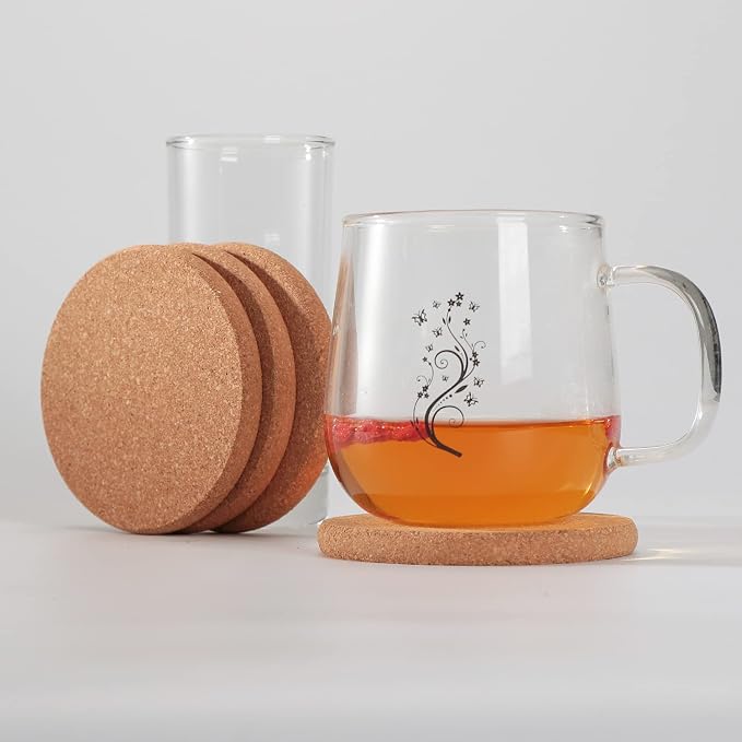 12Pcs Cork Coasters Round Extra Thick Drink Coasters - Image 9