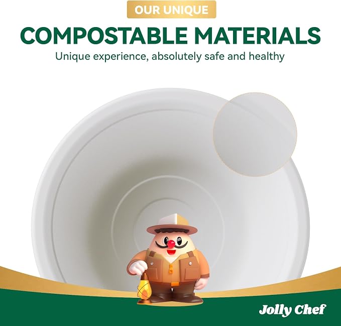 Compostable Disposable Paper Bowl 16 oz Heavy Duty Soup Containers 500 Pack | - Image 7