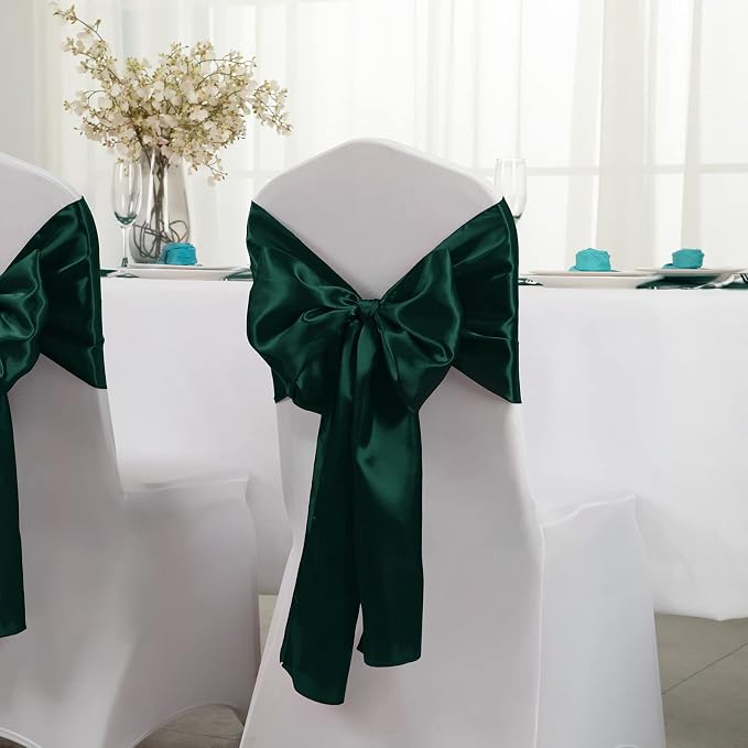 Horbaunal 2 Pack Forest Green Satin Table Runner 12 x 108 Inch | Smooth Table - Image 3