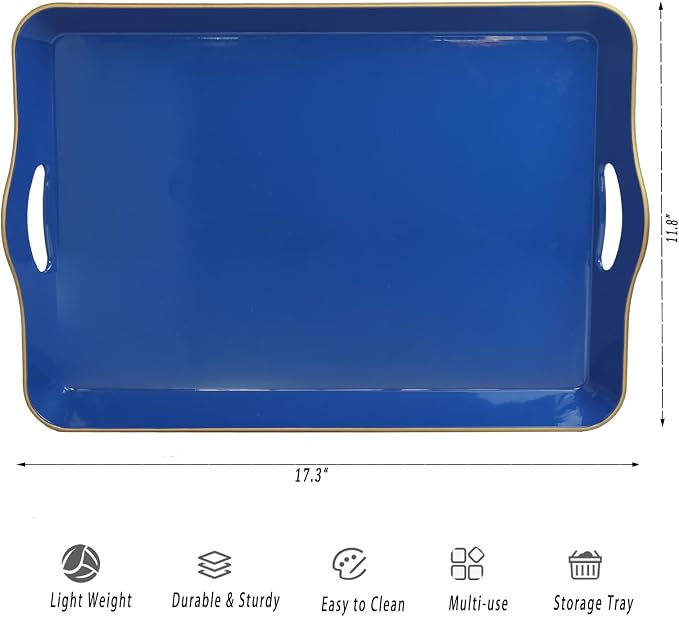 Spsyrine Large Blue Serving Tray - Image 3