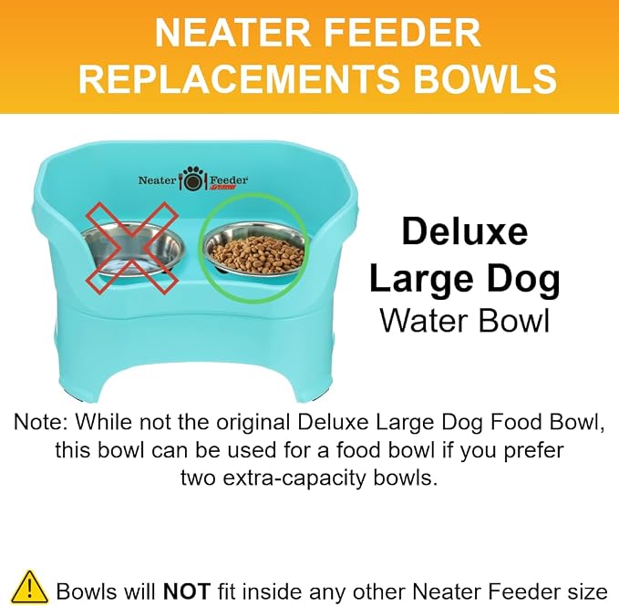 Neater Pet Brands 9 Cup Stainless Steel Dog Bowls, 1 Single Neater Feeder - Image 4