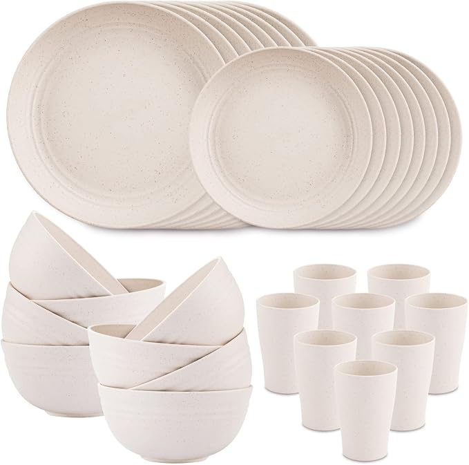 Wheat Straw Dinnerware Sets, Dish Sets by supernal