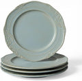 salad plates set of 4, 10.5 inch Reactive Glaze Stoneware Dinner Dish Set by Unknown