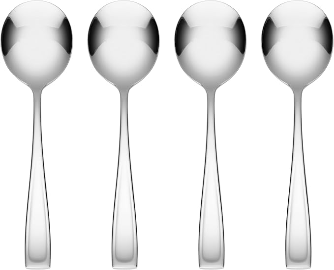 Oneida Moda Soup Spoons Silverware Set by Oneida