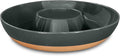 Mora Ceramic Chips and Dip Serving Tray: Large Divided Party Bowl Set by MORA