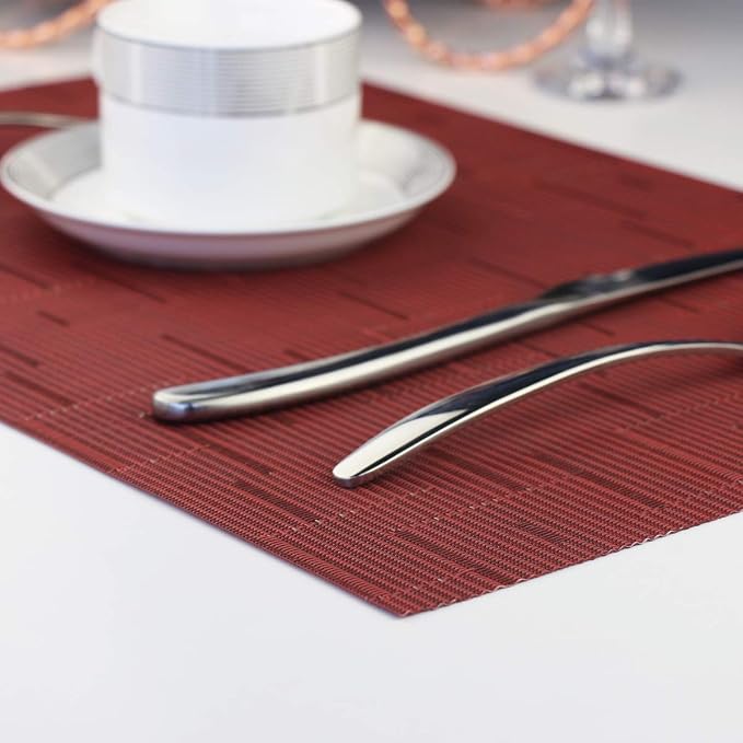 PIGCHCY Placemats Set of 8 Washable Durable Place Mats Vinyl Heat Resistant - Image 3