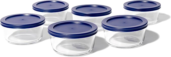12-Piece Glass Food Storage Containers Set | 2-Cup, Leakproof | Microwave - Image 4