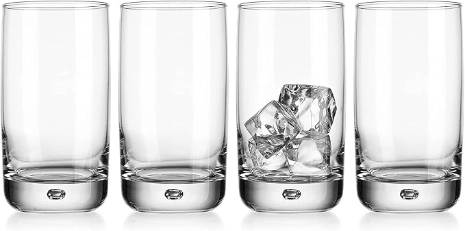 Set of 4 Highball Glasses 16 Oz Collins Cocktail Drinking Glass Cups, Bubble - Image 7