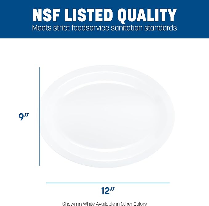 Carlisle FoodService Products Kingline Plastic Oval Platter Oval Tray - Image 4