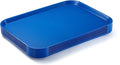 6 Pack Blue Lunch Trays, 12x16 Inch Plastic Serving Tray | Blue Cafeteria Tray by CURTA
