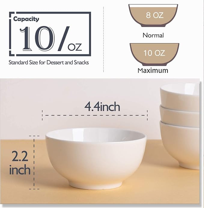 DELLING 10 Oz Porcelain Bowls Set of 6 - Image 2