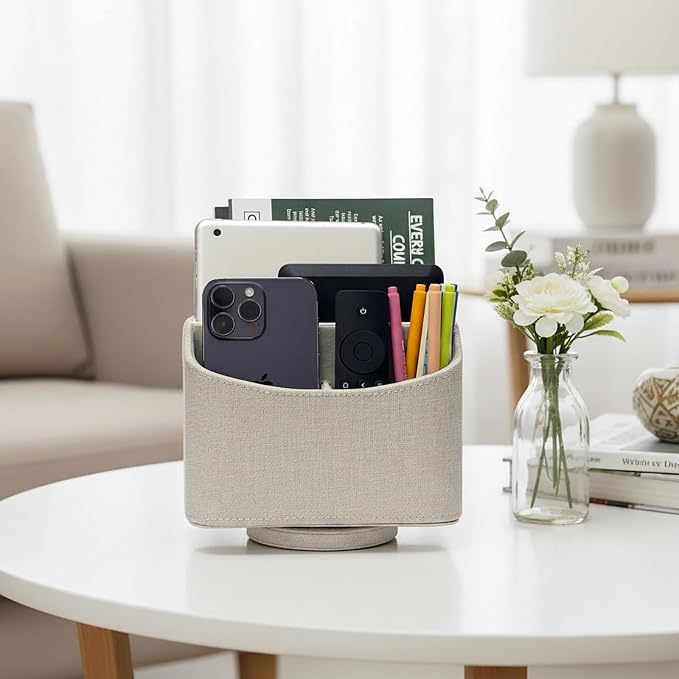 UnionBasic Rotating Desk Organizer, 360 Desk Spinning Caddy, Desktop TV - Image 3