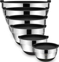 Umite Chef Mixing Bowls with Airtight Lids，6 piece Stainless Steel Metal by UmiteChef
