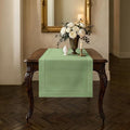 Signature Linen™ by D'Moksha Sage Green Table Runner 48 Inches, 100% Pure Linen by DMokshaHomes