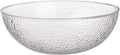 Lillian Collection Stunning Clear Plastic Round Hammered Bowl by Lillian