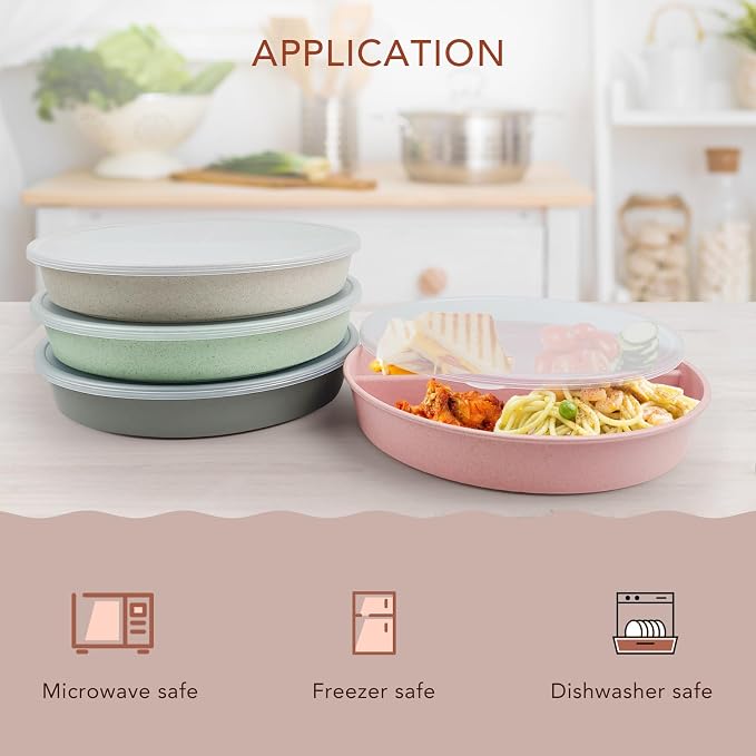 9 Inch 4PCS Divided Plates - Image 3