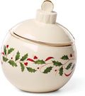 Lenox Holiday Christmas Ornament Candy Jar | porcelain, dishwasher safe | 5.75 by Lenox
