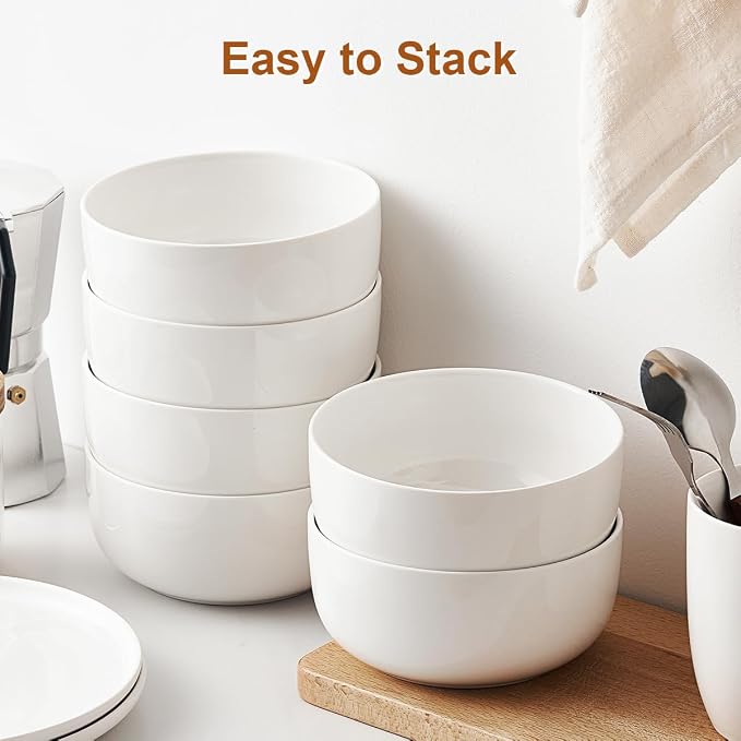 Jassceram 30 oz Soup Bowls, 6 Inch, Oatmeal and Breakfast, - Image 7
