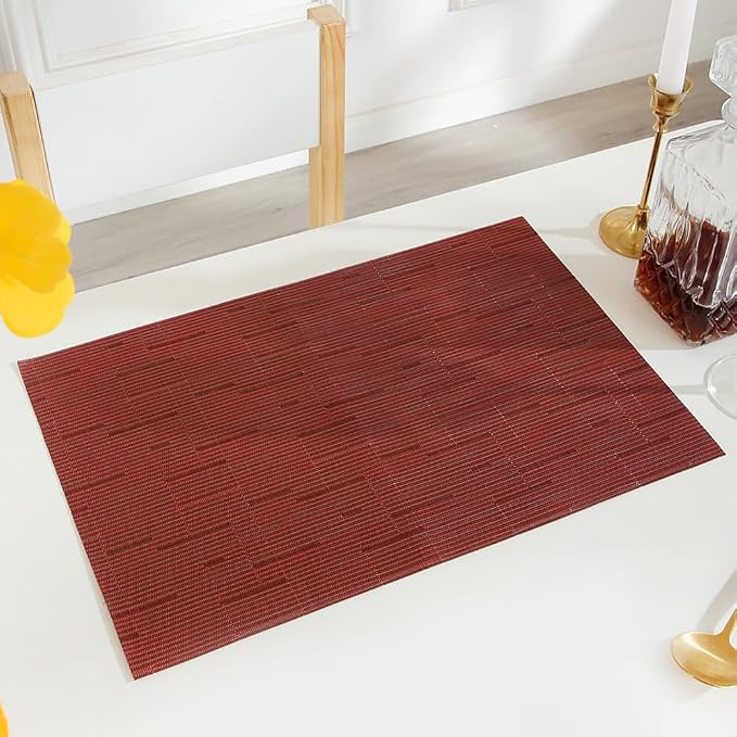 PIGCHCY Placemats Set of 12 Washable Durable Place Mats Vinyl Heat Resistant - Image 5