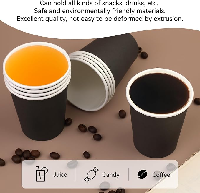 25 Pack 8 oz Disposable Paper Cups, Beverage Cups - Image 4
