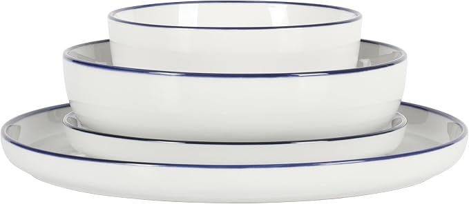 Gibson Home Oslo 16-Piece Porcelain Ceramic Chip & Scratch Resistant Dishes - Image 5