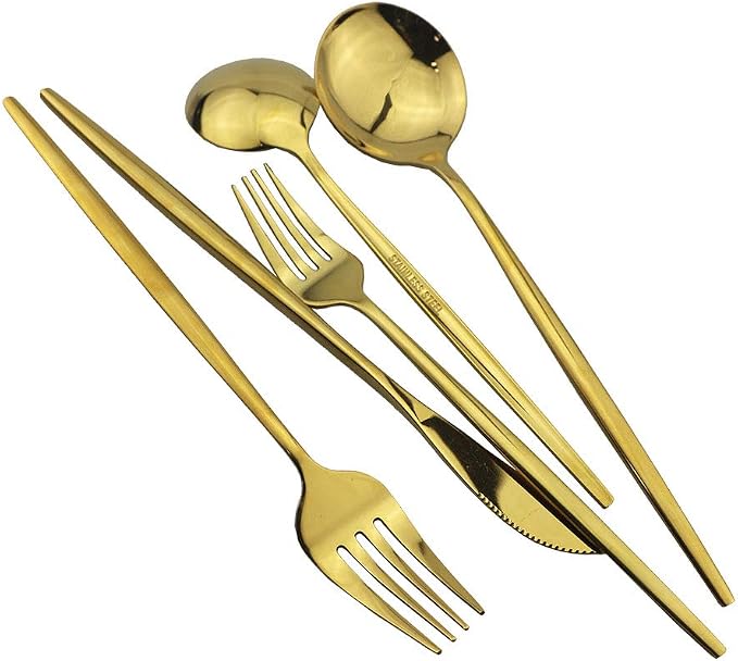 JASHII 30-Piece Stainless Steel Satin Finish Flatware Set - Image 8