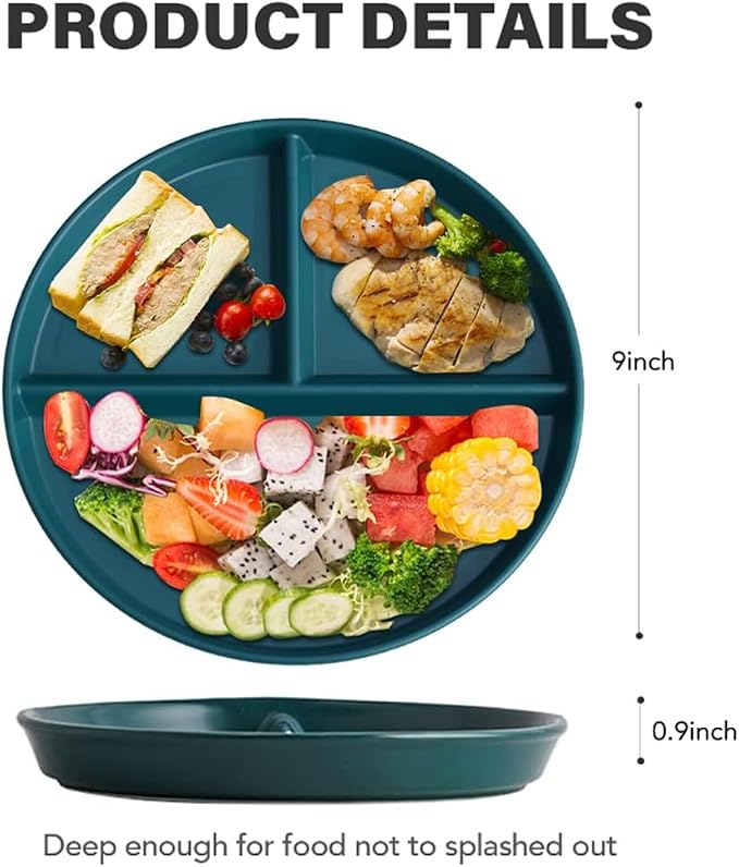 RUIBOLU Unbreakable Divided Plates 5PCS - Image 5