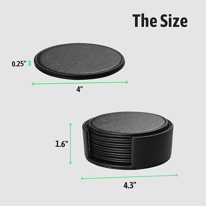 Drink Coasters with Holder, Elegant Home Decor & Handmade Housewarming Gift - Image 5
