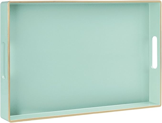 Mint Green Decorative Tray for Ottoman, Serving Tray by MAONAME