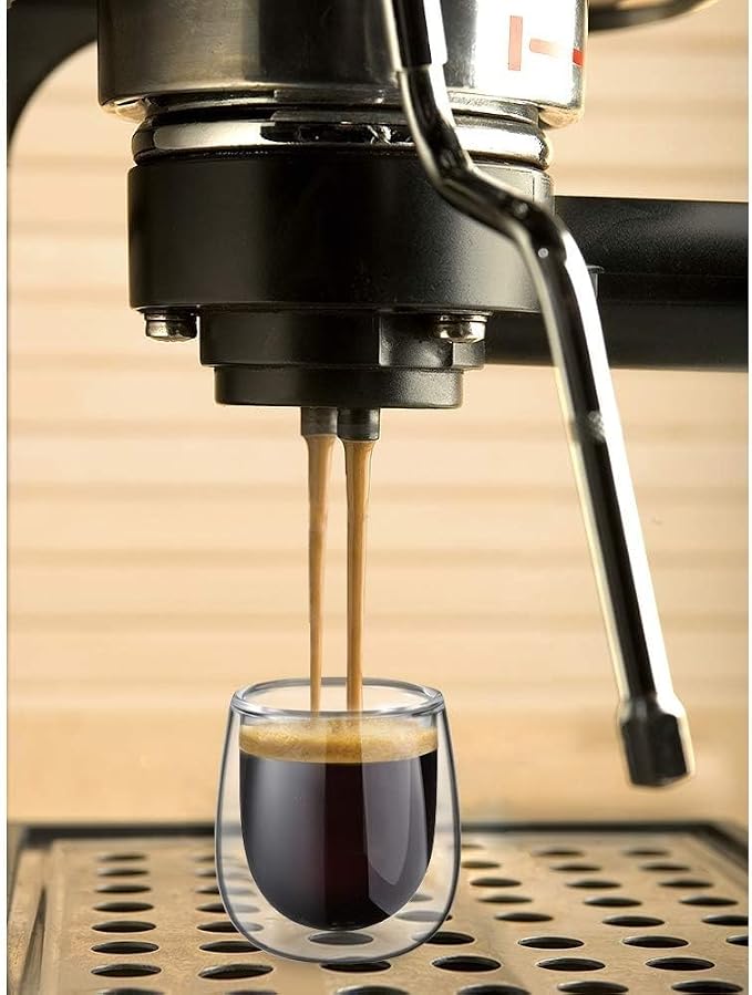 glastal Espresso Cups Set of 6, Double Walled Glass Coffee Cups 4oz - Image 6