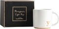 COLLECTIVE HOME Ceramic Coffee Mug, 15 oz Monogram Cup by COLLECTIVEHOME