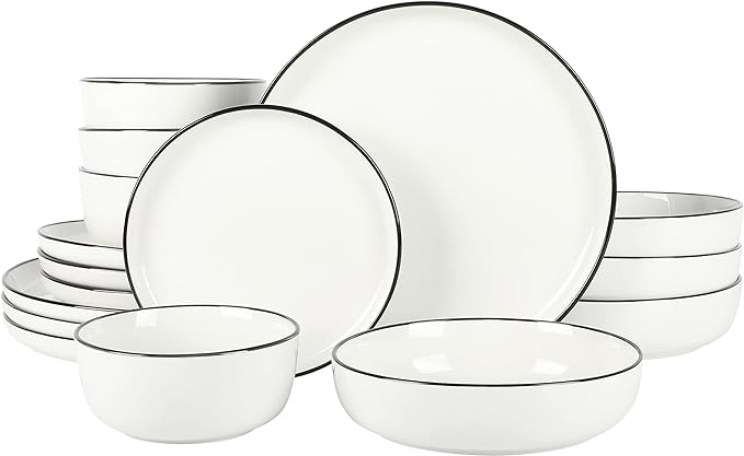 Gibson Home Oslo 16-Piece Porcelain Dinnerware Set, Service by GibsonHomewares