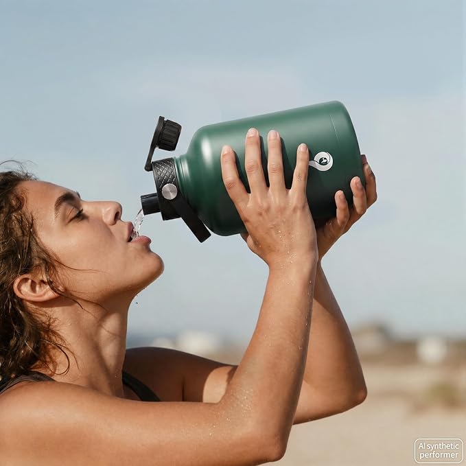 BJPKPK 50oz Large Insulated Water Bottle, Stainless Steel Water Jug | - Image 7