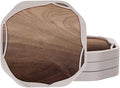 UMIRRO Absorbent Felt & Silicone Drink Coasters Set of 4, Wood Grain | by Umirro