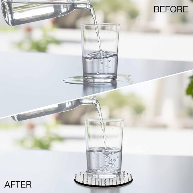 Modern Abstract Coasters Set of 6 Absorbent Coasters - Image 6