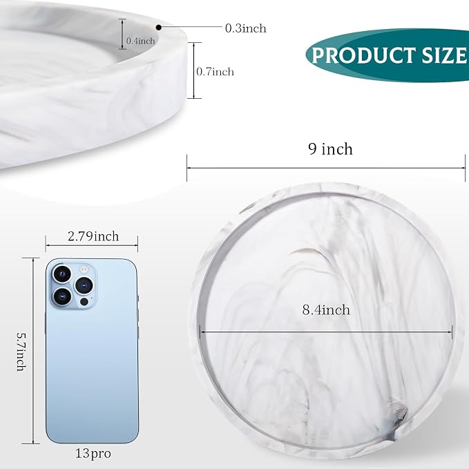 Silicone Bathroom Tray Coffee Table Decor Perfume Organizer, Waterproof - Image 7
