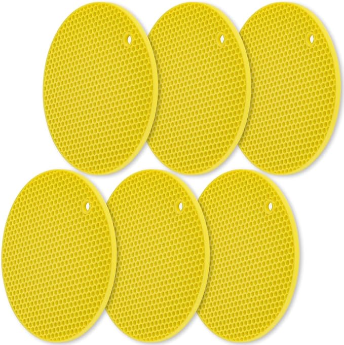 homEdge Silicone Trivets Mat, 6 Packs Multipurpose Non Slip Heat Resistant Pot by homEdge