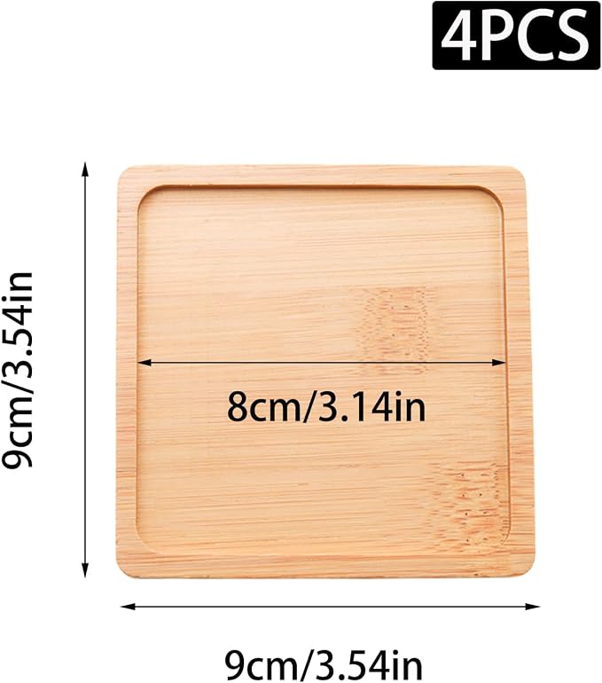 Square Bamboo Tray, DIY Mosaic & Resin Craft Base, Jewelry Display, Serving - Image 2