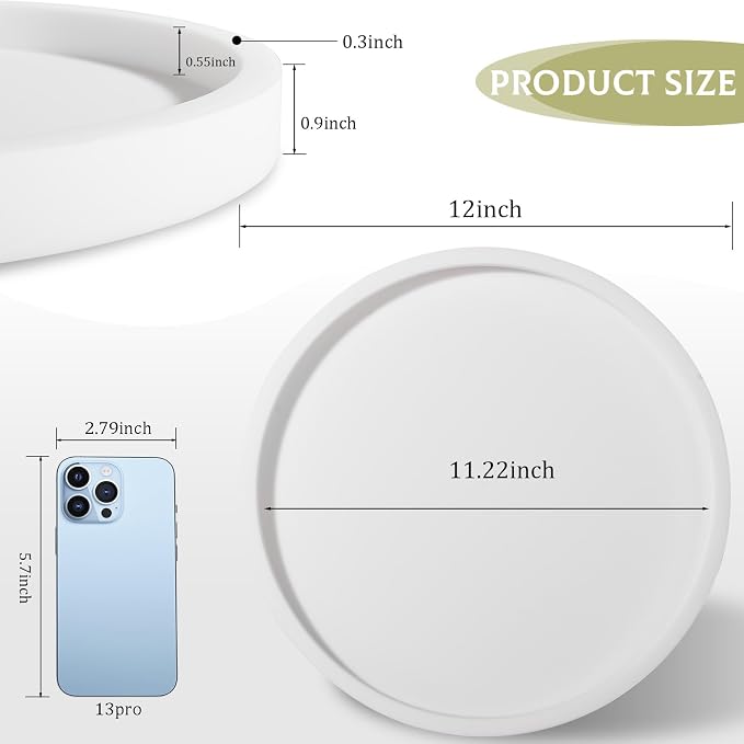 Silicone Bathroom Tray Coffee Table Decor Perfume Organizer, Waterproof - Image 6