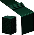 SiinvdaBZX 24 Pcs Green Satin Table Runner 12 x 108 inches Long | Bright Smooth by SiinvdaBZX
