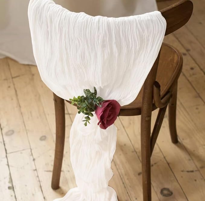 12Pack White Cheesecloth Table Runner 20x120inch Gauze Table Runners | Boho - Image 8