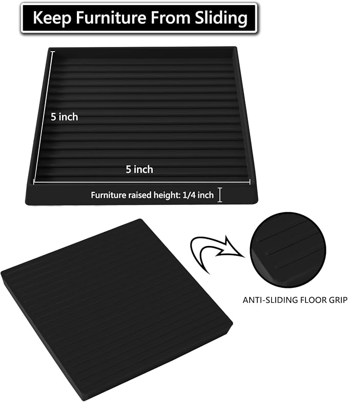Jayen Non Slip Furniture Caster Cups Coasters Pads - Image 6