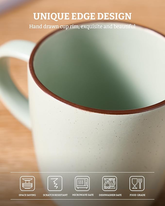 famiware Mercury Coffee Mugs 13 oz, Coffee Mugs Set of 4 - Image 5