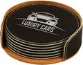 Custom Engraved Coasters | Personalized Leather Coaster | Set of 6 | Drink by AMERICAN+PERSONALIZED